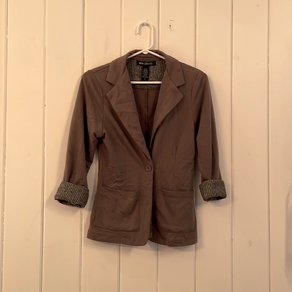 Soft cotton blazer. Size S. Grey - Picture 2 of 2